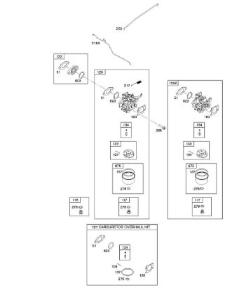 B&S - 12â  122Q02-0169-B1 D - Carburador, juego de revisión carburador de la marca Stihl