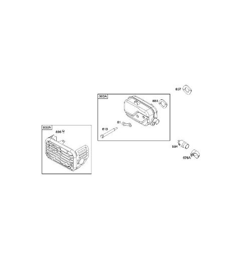 B&S - 12â  122Q02-0169-H1 G - Sistema de escape de la marca Stihl