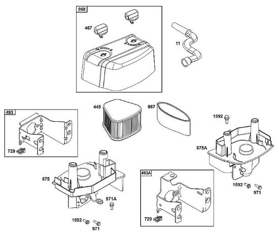 B&S - 12â  123P02-0067-H1 A - CONJUNTO DE FILTRO DE AIRE de la marca Stihl