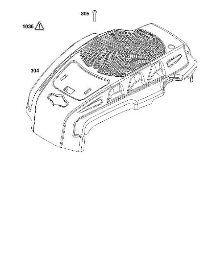 B&S - 12â  123P02-0067-H1 B - Carcasa del ventilador de la marca Stihl