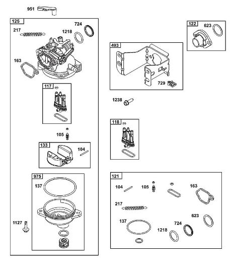 B&S - 12â  125P02-0087-F1 C - CONJUNTO DE CARBURADOR de la marca Stihl