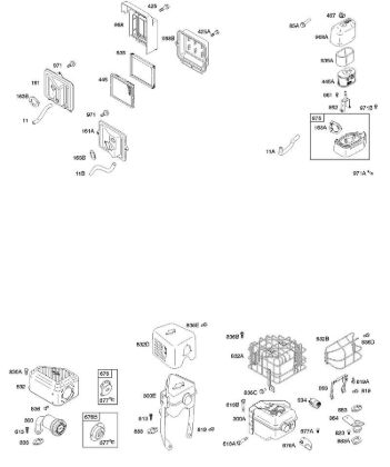 B&S - 12â  126392-0274-B8 A - Depurador de aire, mandos, sistema de escape de la marca Stihl