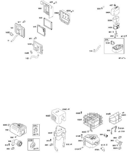 B&S - 12â  126392-0274-B8 A - Depurador de aire, mandos, sistema de escape de la marca Stihl