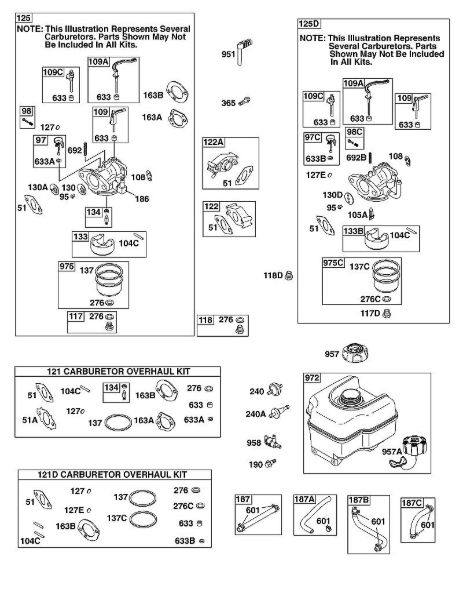 B&S - 12â  126392-0274-E1 D - Carburador, suministro de combustible de la marca Stihl