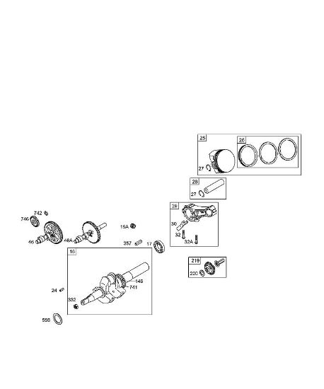 B&S - 12â  126492-0165-E1 D - Levas, cigüeóal, conjunto pistones de la marca Stihl