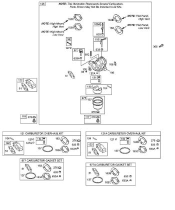 B&S - 12â  126492-0165-E1 E - Carburador, mandos, juegos de juntas carburador de la marca Stihl