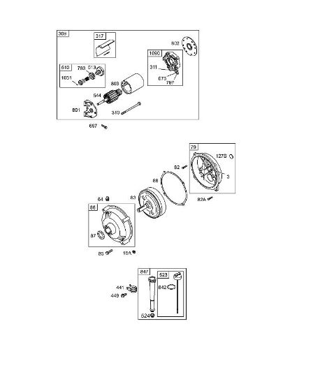 B&S - 12â  126492-0165-E1 H - Arranque eléctrico, reductor de engranaje, aceite de la marca Stihl