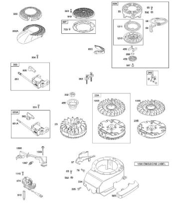 B&S - 12â  126T02-3281-B1 B - Carcasa de ventilador, volante, arranque con rebobinado de la marca Stihl