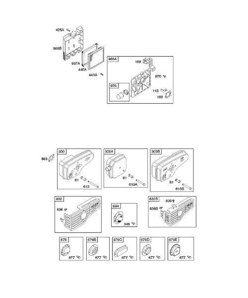 B&S - 12â  127802-1765-B1 A - Depurador de aire, sistema de escape de la marca Stihl