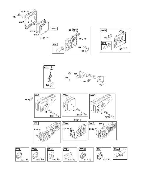 B&S - 12â  12F802-1376-01 A - Depurador de aire, sistema de escape de la marca Stihl