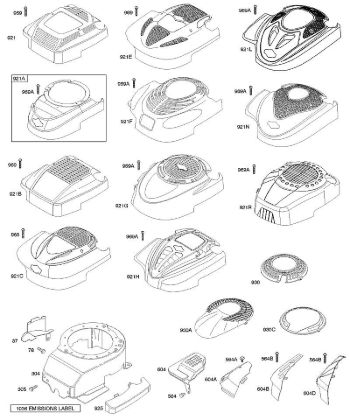 B&S - 12â  12F802-1376-01 C - Carcasa/revestimientos ventilador de la marca Stihl