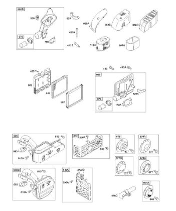 B&S - 12â  12Q502-0194-B1 A - Depurador de aire, sistema de escape de la marca Stihl