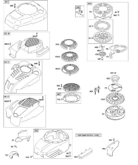 B&S - 12â  12Q502-0194-B1 B - Carcasa/revestimientos ventilador, volante, arranque con rebobinado de la marca Stihl