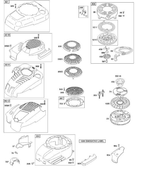 B&S - 12â  12Q502-0194-B1 B - Carcasa/revestimientos ventilador, volante, arranque con rebobinado de la marca Stihl