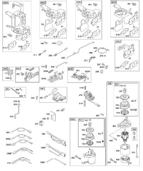 B&S - 12â  12Q502-0194-B1 E - Mandos, arranque eléctrico, freno volante, resorte de regulador, encendido de la marca Stihl