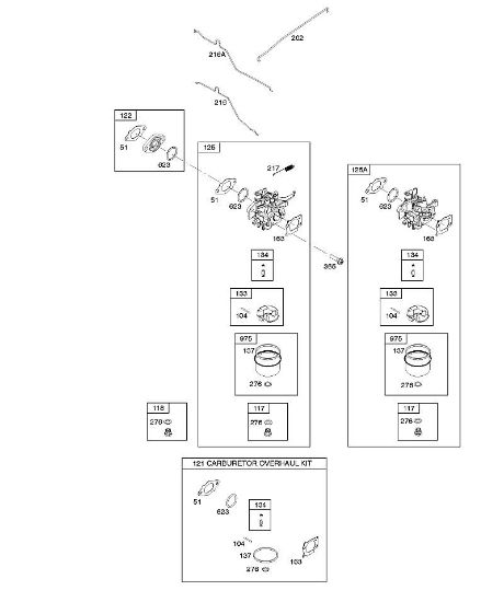 B&S - 12â  12Q902-0154-B1 E - Carburador, juego de revisión carburador de la marca Stihl