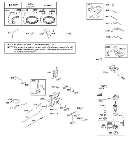 B&S - 21â  217802-0138-E1 B - Alternador, mandos, arranque eléctrico, resorte de regulador, encendido de la marca Stihl