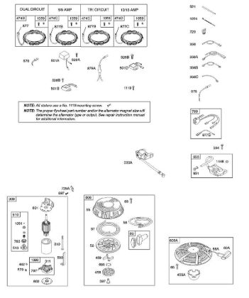 B&S - 21â  217902-0119-E1 B - Alternador, arranque eléctrico, encendido, arranque con rebobinado de la marca Stihl