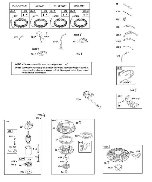B&S - 21â  217902-0119-E1 B - Alternador, arranque eléctrico, encendido, arranque con rebobinado de la marca Stihl