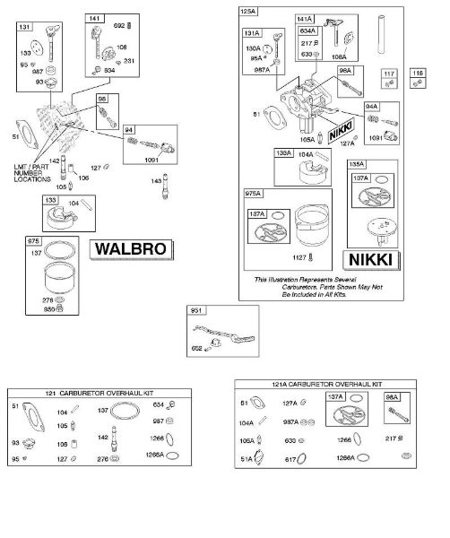 B&S - 21â  217902-0119-E1 D - Carburador, juego de revisión carburador de la marca Stihl