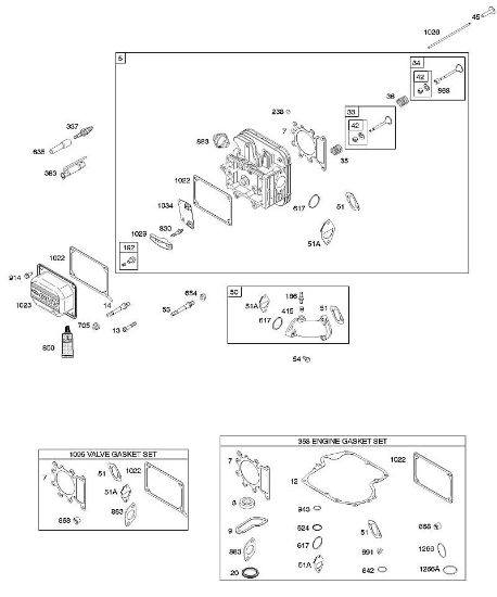 B&S - 21â  21A902-0171-E1 G - Culata, juego de juntas motor, juegos de juntas válvula, colector de admisión de la marca Stihl
