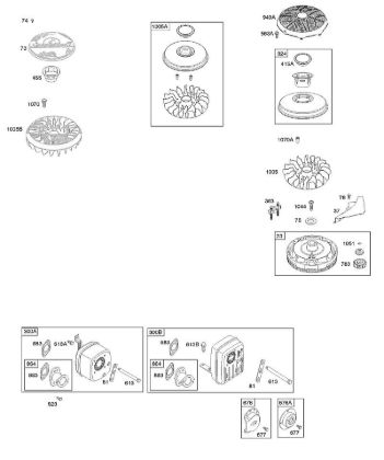 B&S - 21â  21B807-0114-B1 H - Sistema de escape, volante de la marca Stihl