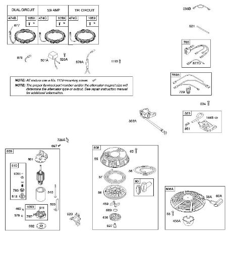 B&S - 21â  21B807-0668-B1 B - Alternador, arranque eléctrico, encendido de la marca Stihl