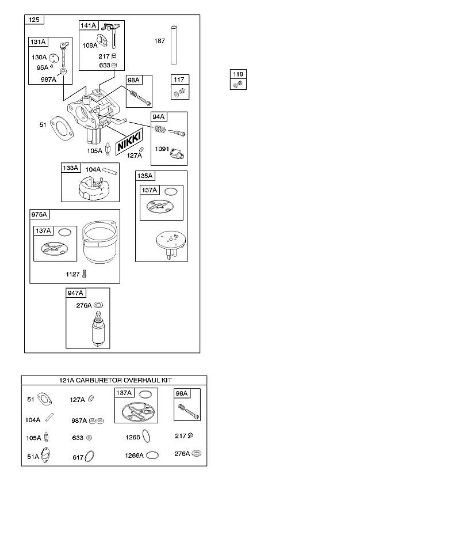 B&S - 21â  21B807-0668-B1 D - Carburador, juego de revisión carburador de la marca Stihl