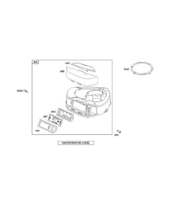 B&S - 28â  282H07-0111-E1 A - Depurador de aire, carcasa de ventilador de la marca Stihl