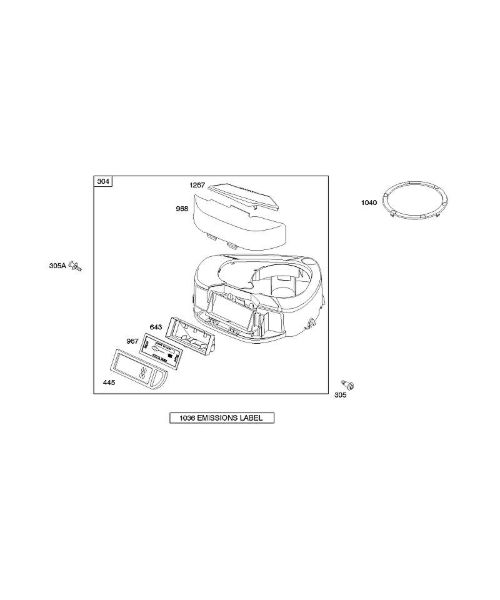 B&S - 28â  282H07-0111-E1 A - Depurador de aire, carcasa de ventilador de la marca Stihl