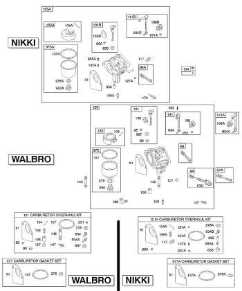 B&S - 28â  286707-1143-E2 D - Carburador, juego de revisión carburador de la marca Stihl