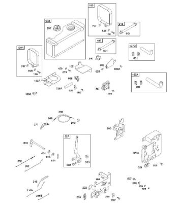 B&S - 28â  286707-1143-E2 G - Combustible, soportes, mandos, resortes de la marca Stihl