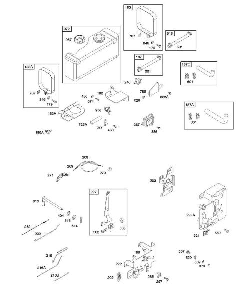 B&S - 28â  286707-1143-E2 G - Combustible, soportes, mandos, resortes de la marca Stihl