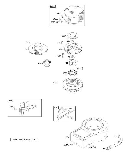 B&S - 28â  286707-1185-E1 C - Carcasa de ventilador, pantalla giratoria de la marca Stihl