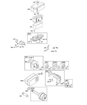 B&S - 28â  28B707-1146-E1 A - Depurador de aire, silenciador, deflector de la marca Stihl