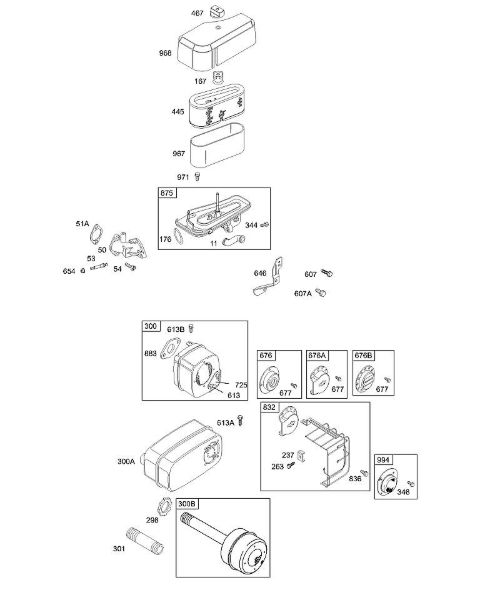 B&S - 28â  28B707-1146-E1 A - Depurador de aire, silenciador, deflector de la marca Stihl