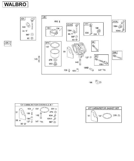 B&S - 28â  28B707-1146-E1 D - Carburador, juegos de revisión de la marca Stihl