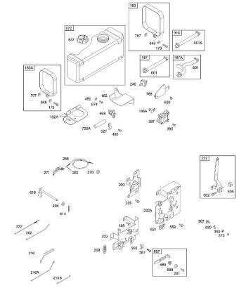 B&S - 28â  28B707-1146-E1 G - Depósito de combustible, mangueras, bomba, mandos de la marca Stihl