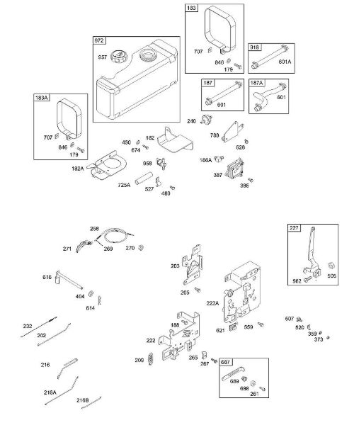 B&S - 28â  28B707-1146-E1 G - Depósito de combustible, mangueras, bomba, mandos de la marca Stihl