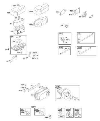 B&S - 31â  311707-0146-E1 A - Depurador de aire, silenciador, combustible de la marca Stihl