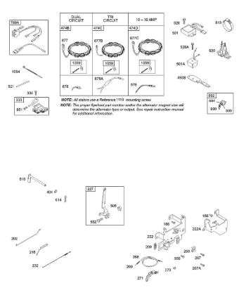 B&S - 31â  311707-0146-E1 B - Alternador, soporte de mandos, encendido de la marca Stihl