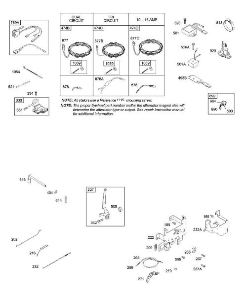 B&S - 31â  311707-0146-E1 B - Alternador, soporte de mandos, encendido de la marca Stihl