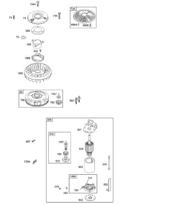 B&S - 31â  311707-0146-E1 G - Arranque eléctrico, volante, pantalla giratoria de la marca Stihl