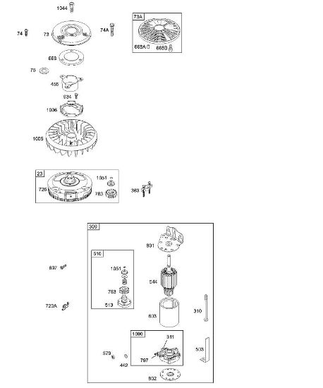 B&S - 31â  311707-0146-E1 G - Arranque eléctrico, volante, pantalla giratoria de la marca Stihl