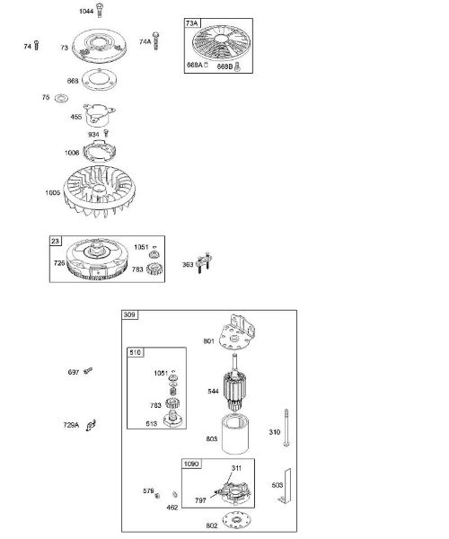 B&S - 31â  311707-0146-E1 G - Arranque eléctrico, volante, pantalla giratoria de la marca Stihl