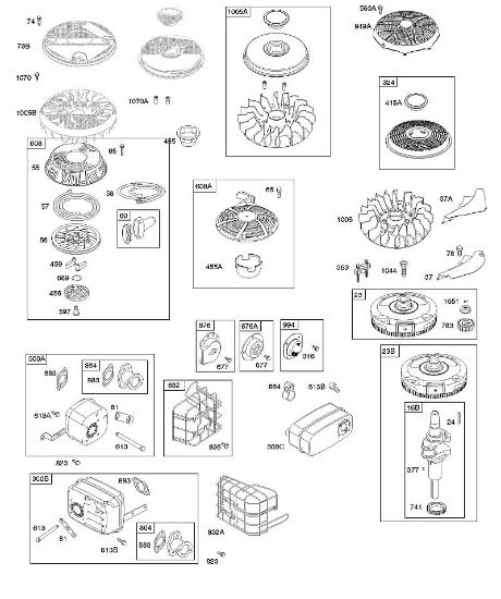 B&S - 31â  31G777-0148-B1 F - Sistema de escape, volante, arranque con rebobinado de la marca Stihl