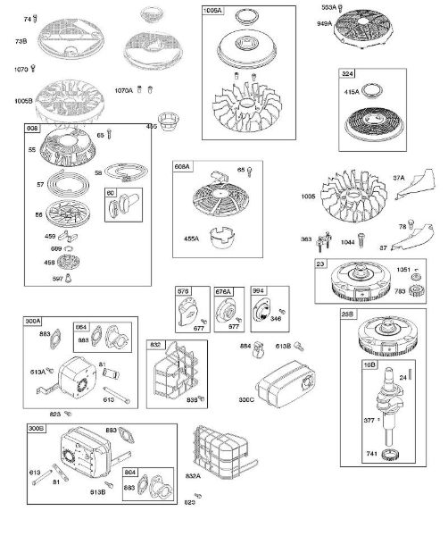 B&S - 31â  31G777-0148-B1 F - Sistema de escape, volante, arranque con rebobinado de la marca Stihl