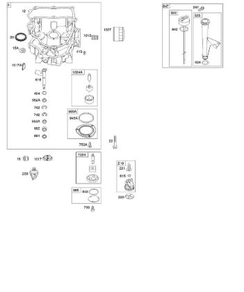 B&S - 40â  401577-3130-B1 F - Cárter de aceite, bomba de aceite, conjunto de varilla de medición/tubo de la marca Stihl