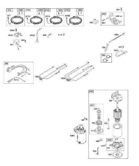 B&S - 40â  405577-0112-E1 A - Generador, mazo de cable, motor de arranque, encendido de la marca Stihl