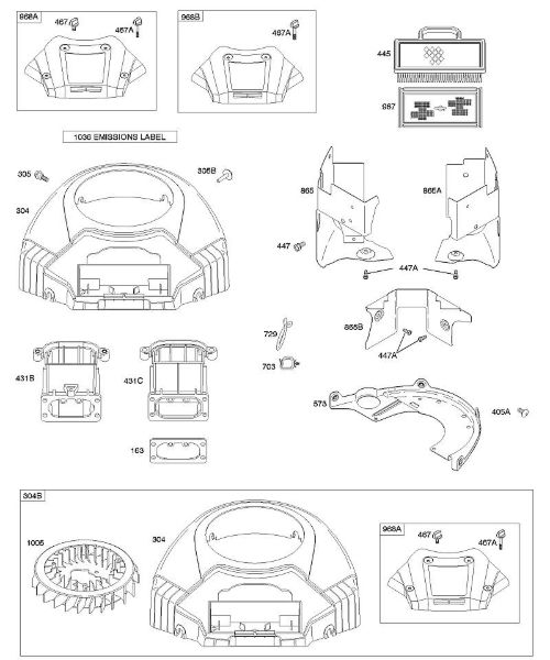 B&S - 40â  405777-0113-E1 A - Depurador de aire, carcasa de ventilador de la marca Stihl